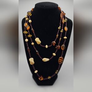 Artisan Czech Necklace | Czech Made | Multicolored Beaded Long Necklace | BOHO |